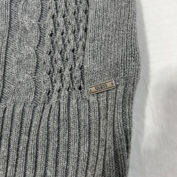 Guess Gray Knit Off the Shoulder Long-Sleeve Sweater - Picture 3 of 10